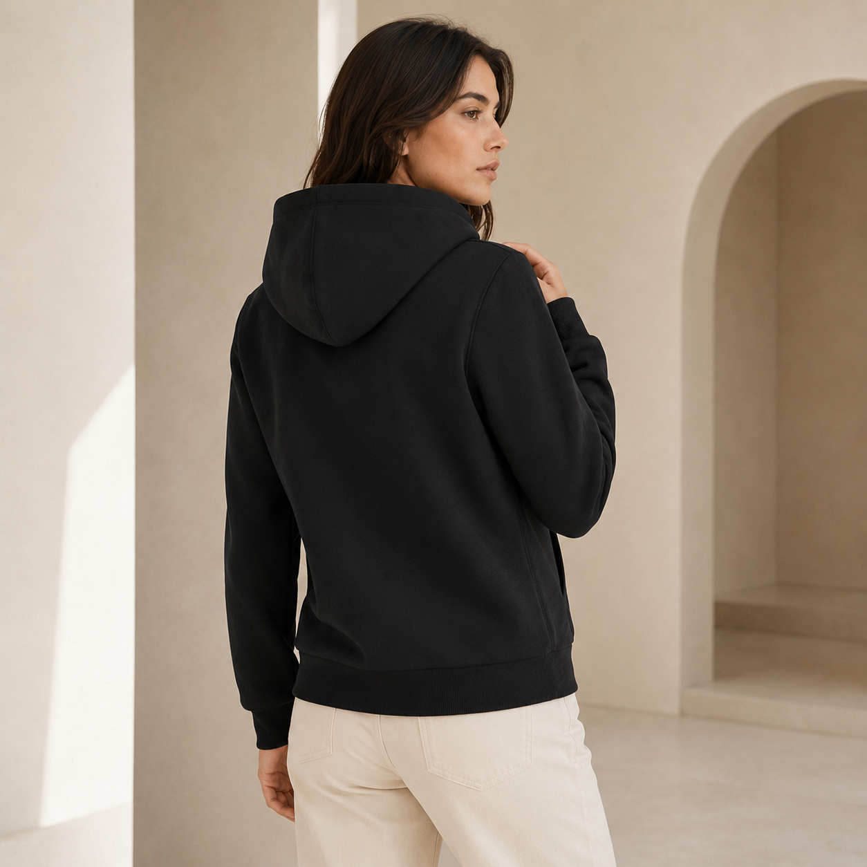 Infrarood Verwarmde Zipper Hoodie – Vrouwen