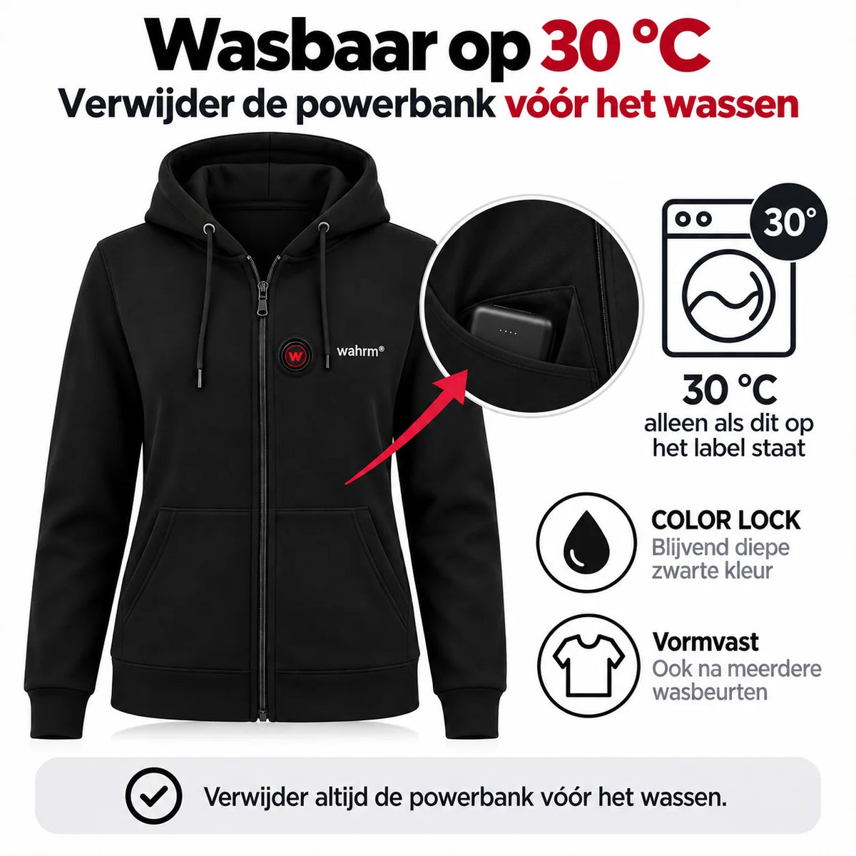 Infrared Heated Zipper Hoodie – Women