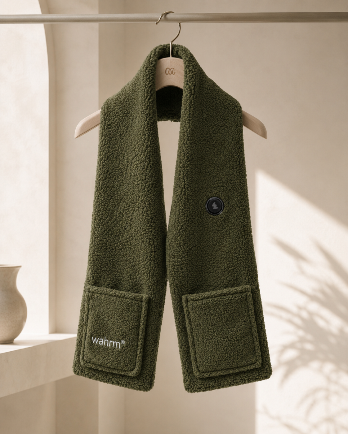 Handwarmer-shawl -infrarood-verwarmend -green