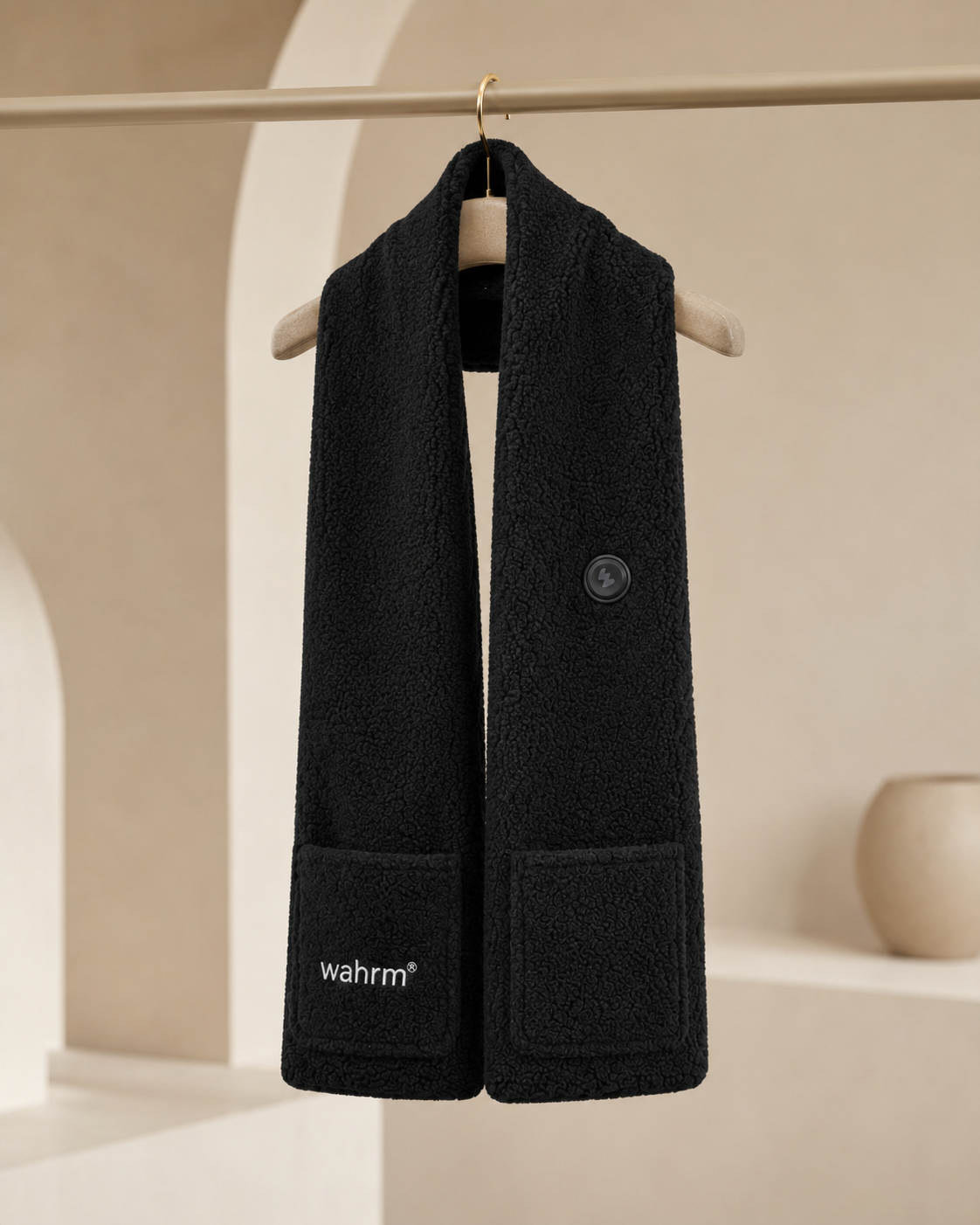 Handwarmer-shawl infrarood verwarmend  oplaadbaar-zwart