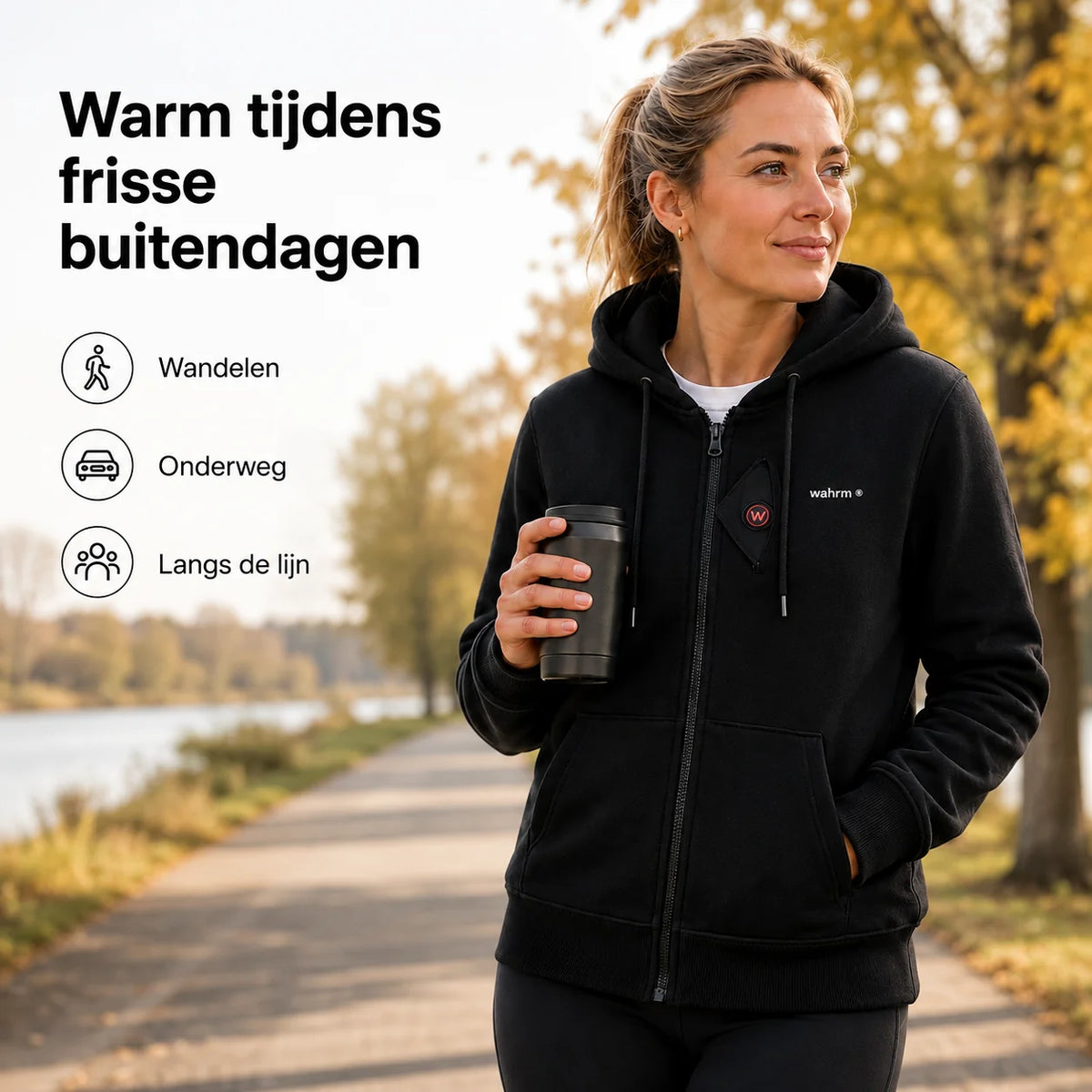 Infrared Heated Zipper Hoodie – Women